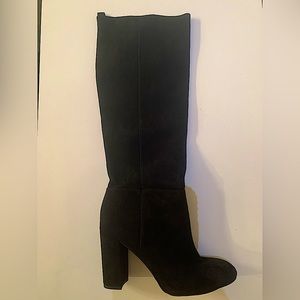 Sam Edelman Caprice knee high black suede boots, size 7